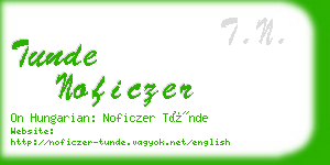 tunde noficzer business card